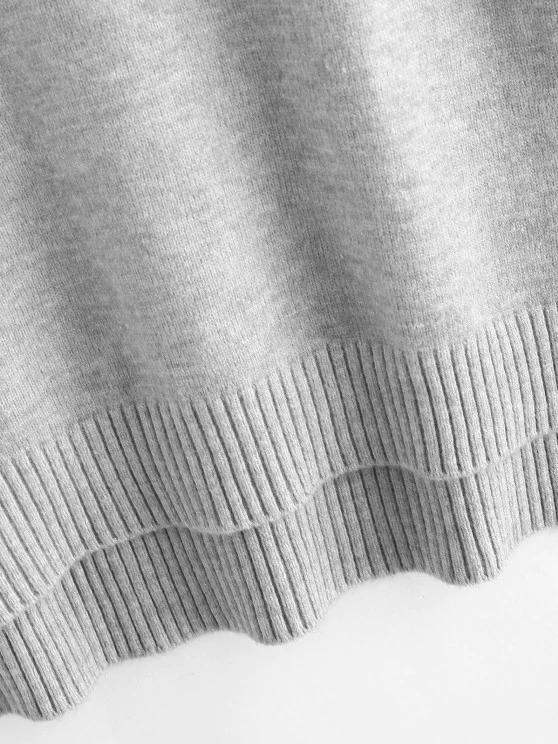 V Neck Slit High Low Sweater Vest - INS | Online Fashion Free Shipping Clothing, Dresses, Tops, Shoes