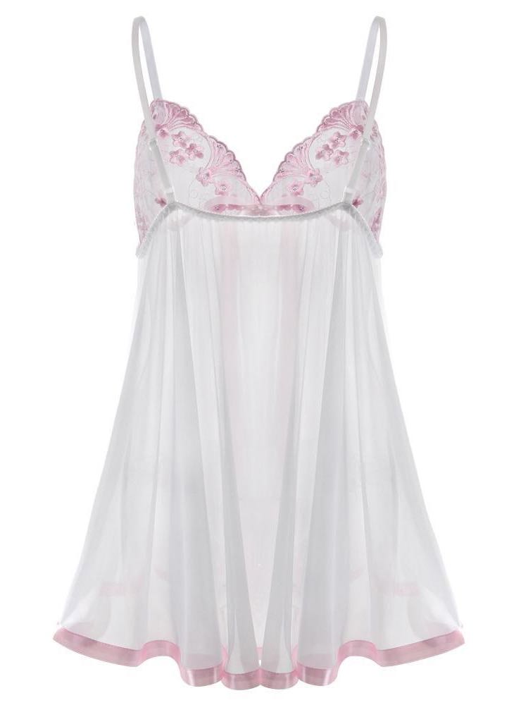 Women Embroidered Sequin Lace Stripe Lingerie - INS | Online Fashion Free Shipping Clothing, Dresses, Tops, Shoes