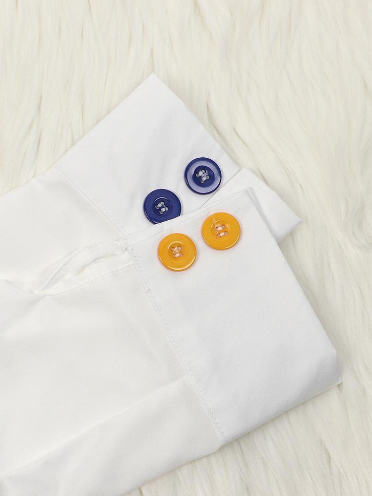 Women Long Sleeve Split Side Button Up Shirt Midi Dresses - Midi Dresses - INS | Online Fashion Free Shipping Clothing, Dresses, Tops, Shoes - 17/05/2021 - Color_White - DRE210519975