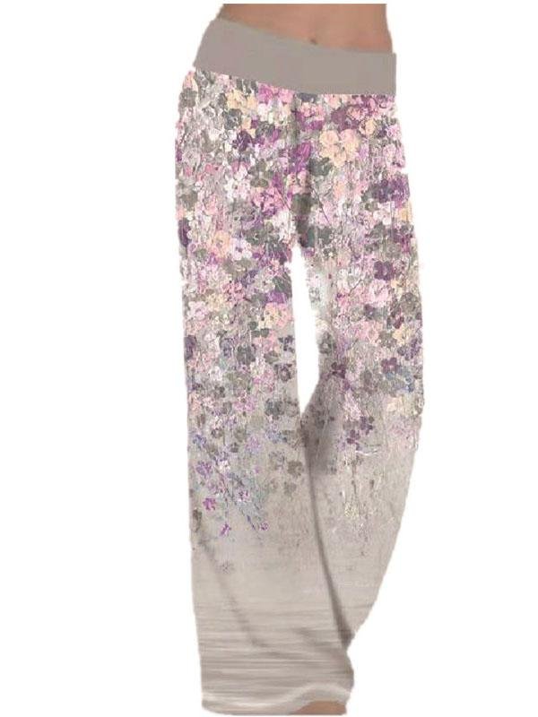 Women Loose Flroal Printed Yoga Loose Sport Pants - Pants - INS | Online Fashion Free Shipping Clothing, Dresses, Tops, Shoes - 12/05/2021 - 120521 - Color_Blue