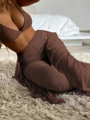Women's Bikinis Mesh Hakama Three-Piece Bikini Swimsuit - Bikinis - Instastyled | Online Fashion Free Shipping Clothing, Dresses, Tops, Shoes - 28/02/2022 - 30-40 - BIK2202281130