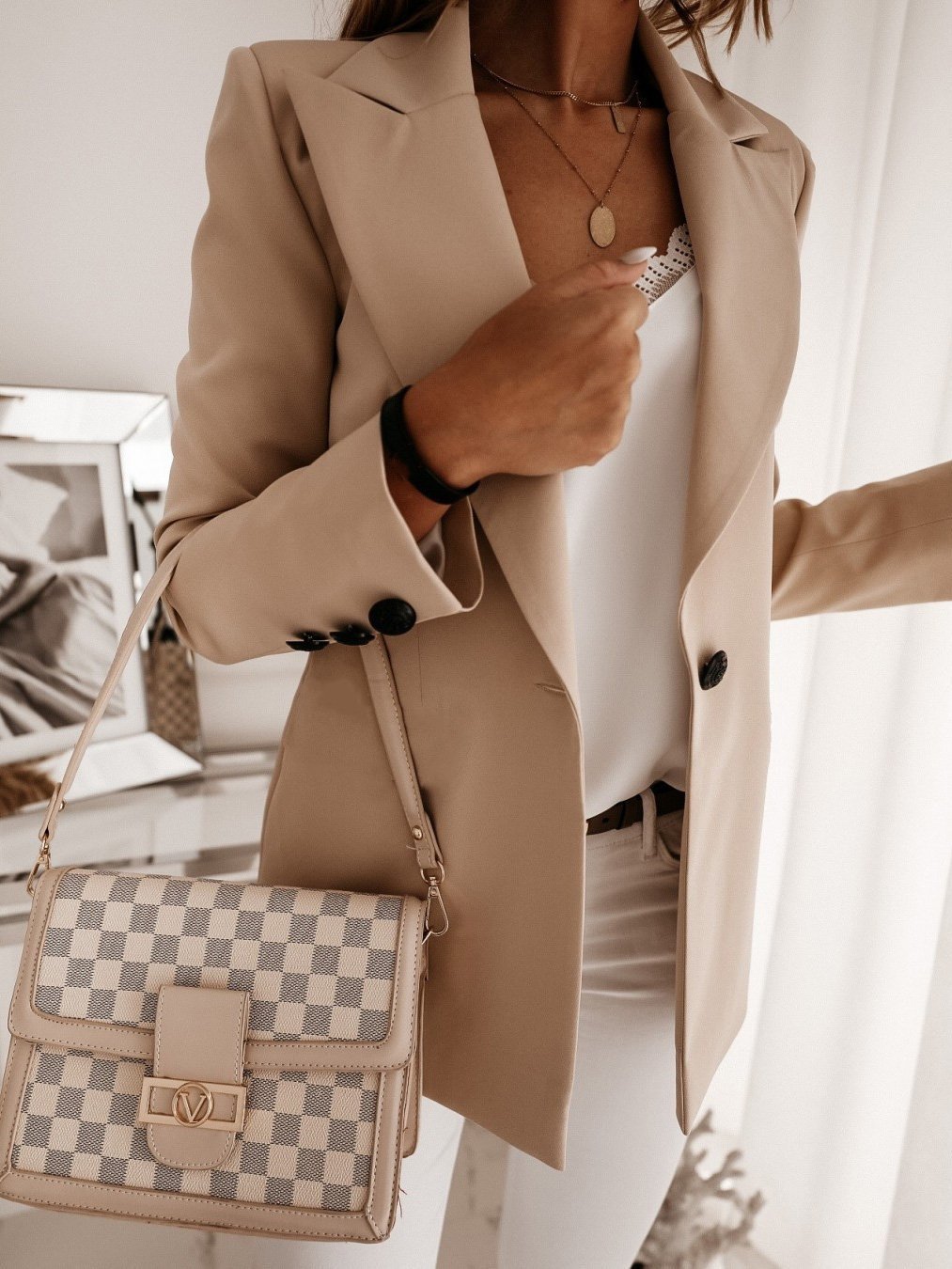 Women's Blazers Long Sleeve Solid Button Casual Blazer - Blazers - INS | Online Fashion Free Shipping Clothing, Dresses, Tops, Shoes - 12/08/2021 - 20-30 - BLA2108131117