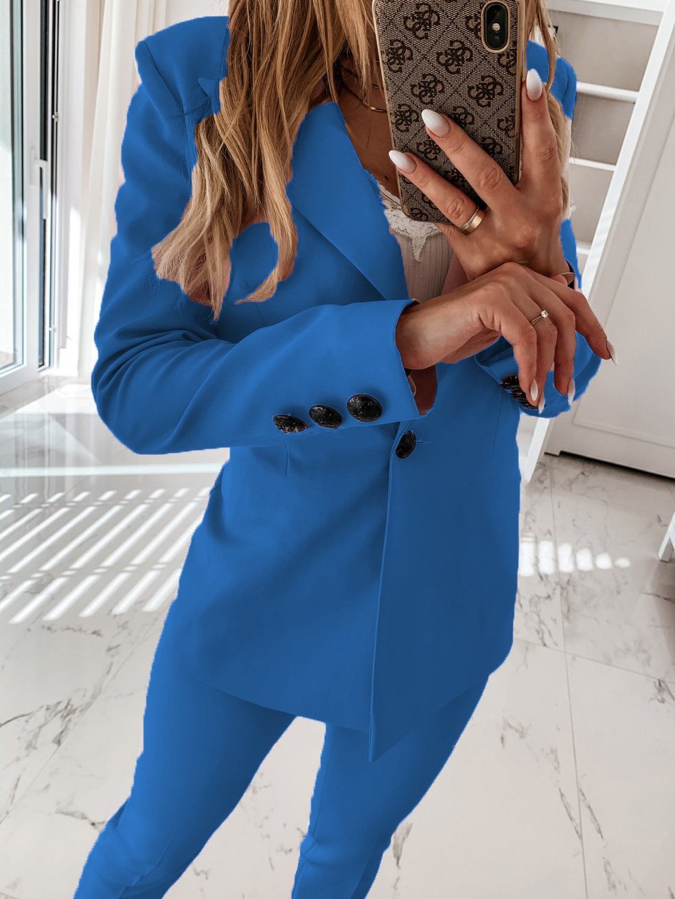 Women's Blazers Long Sleeve Solid Button Casual Blazer - Blazers - INS | Online Fashion Free Shipping Clothing, Dresses, Tops, Shoes - 12/08/2021 - 20-30 - BLA2108131117