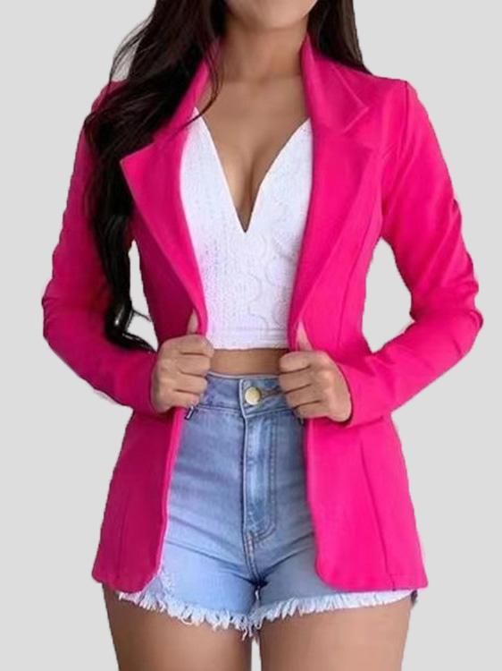 Women's Blazers Long Sleeve Solid Slim Blazers - Blazers - INS | Online Fashion Free Shipping Clothing, Dresses, Tops, Shoes - 11/08/2021 - 20-30 - BLA2108121116