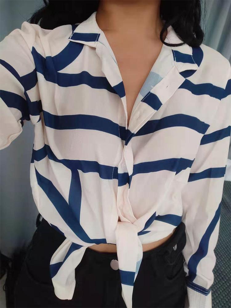 Women's Blouses Fashion Print Stand Collar Long Sleeve Blouse - Blouses - Instastyled | Online Fashion Free Shipping Clothing, Dresses, Tops, Shoes - 13/12/2021 - 20-30 - BLO2112131482