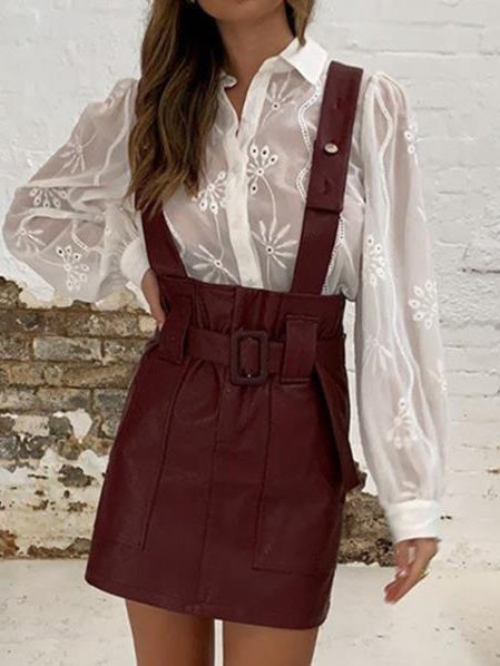 Women's Blouses Lapel Embroidered Crochet Puff Long Sleeve Blouse - Blouses - Instastyled | Online Fashion Free Shipping Clothing, Dresses, Tops, Shoes - 18/01/2022 - 40-50 - BLO2201181550