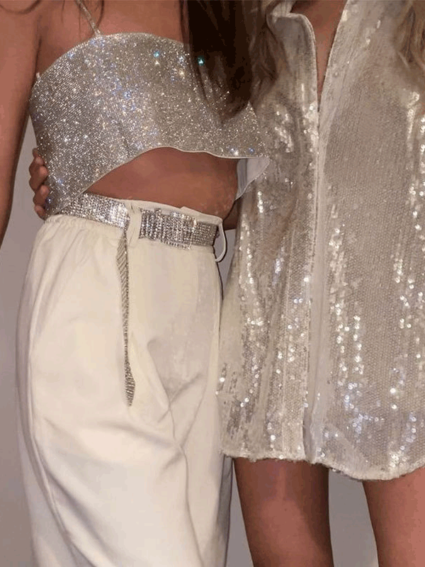 Women's Blouses Sparkling Sequin Long Sleeve Party Blouse - Blouses - Instastyled | Online Fashion Free Shipping Clothing, Dresses, Tops, Shoes - 10/01/2022 - 40-50 - BLO2201101535