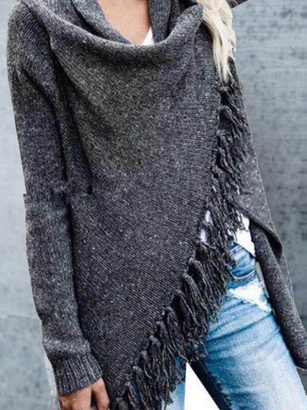 Women's Cardigans Fringed Long Sleeve Striped Sweater Cardigan - Cardigans & Sweaters - INS | Online Fashion Free Shipping Clothing, Dresses, Tops, Shoes - 15/09/2021 - 20-30 - CAR2109151129