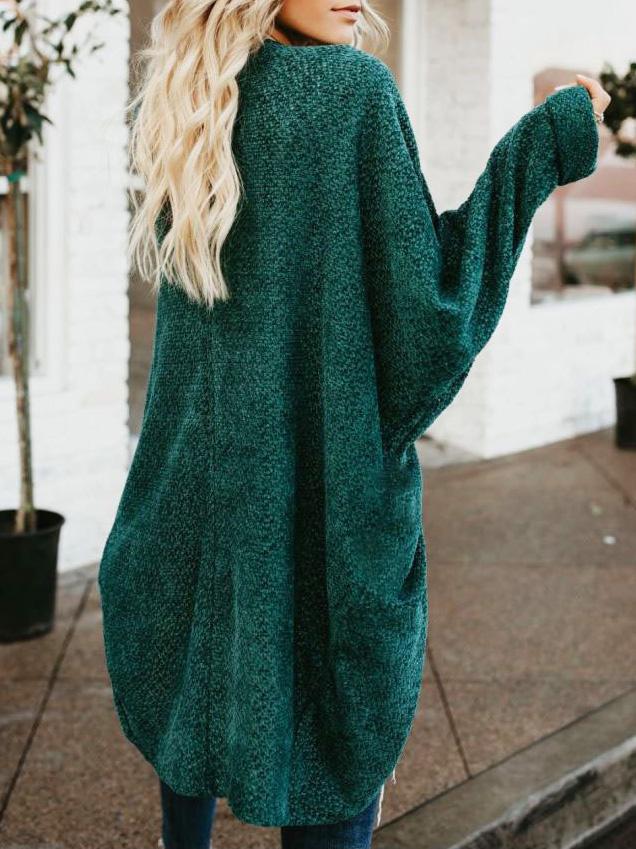 Women's Cardigans Loose Long Sleeve Knitted Long Cardigan - Cardigans & Sweaters - INS | Online Fashion Free Shipping Clothing, Dresses, Tops, Shoes - 13/09/2021 - 30-40 - CAR2109131127