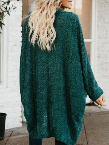 Women's Cardigans Loose Long Sleeve Knitted Long Cardigan - Cardigans & Sweaters - INS | Online Fashion Free Shipping Clothing, Dresses, Tops, Shoes - 13/09/2021 - 30-40 - CAR2109131127