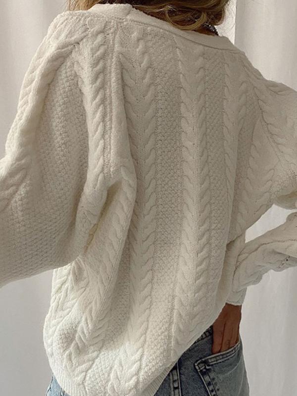 Women's Cardigans Solid V-Neck Button Long Sleeve Knitted Cardigan - Cardigans & Sweaters - INS | Online Fashion Free Shipping Clothing, Dresses, Tops, Shoes - 24/11/2021 - CAR2111241192 - Cardigans & Sweaters