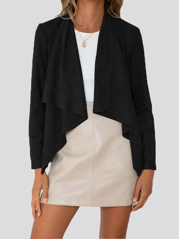 Women's Coats Lapel Solid Velvet Long Sleeve Casual Coats - Coats & Jackets - INS | Online Fashion Free Shipping Clothing, Dresses, Tops, Shoes - 20-30 - 20/11/2021 - COA2111201321
