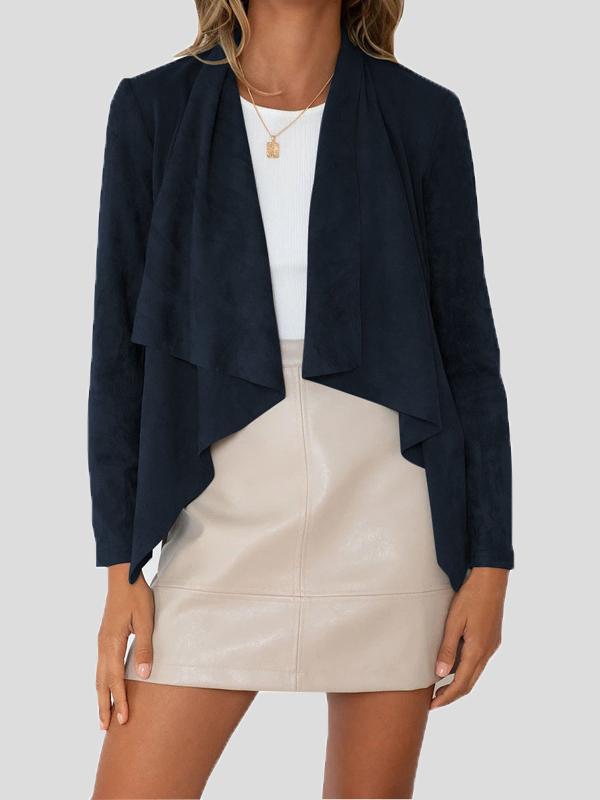 Women's Coats Lapel Solid Velvet Long Sleeve Casual Coats - Coats & Jackets - INS | Online Fashion Free Shipping Clothing, Dresses, Tops, Shoes - 20-30 - 20/11/2021 - COA2111201321
