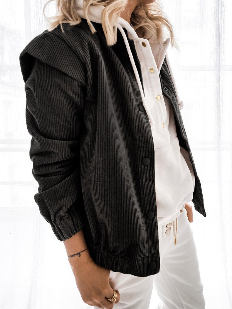 Women's Coats Loose Lapel Button Long Sleeve Cardigan Coats - Coats & Jackets - INS | Online Fashion Free Shipping Clothing, Dresses, Tops, Shoes - 15/09/2021 - 20-30 - COA2109151148