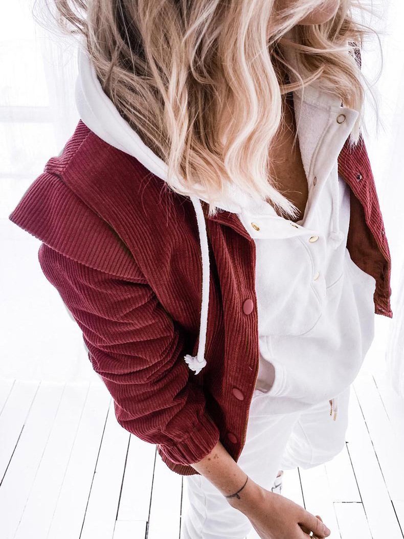 Women's Coats Loose Lapel Button Long Sleeve Cardigan Coats - Coats & Jackets - INS | Online Fashion Free Shipping Clothing, Dresses, Tops, Shoes - 15/09/2021 - 20-30 - COA2109151148