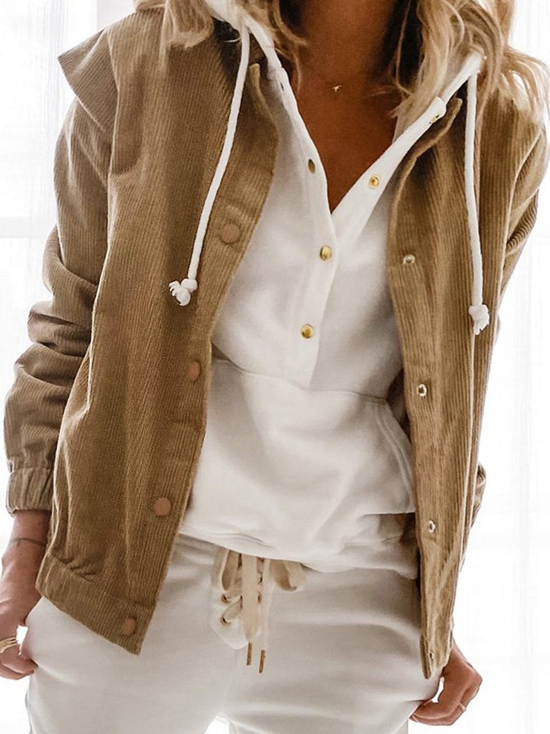 Women's Coats Loose Lapel Button Long Sleeve Cardigan Coats - Coats & Jackets - INS | Online Fashion Free Shipping Clothing, Dresses, Tops, Shoes - 15/09/2021 - 20-30 - COA2109151148