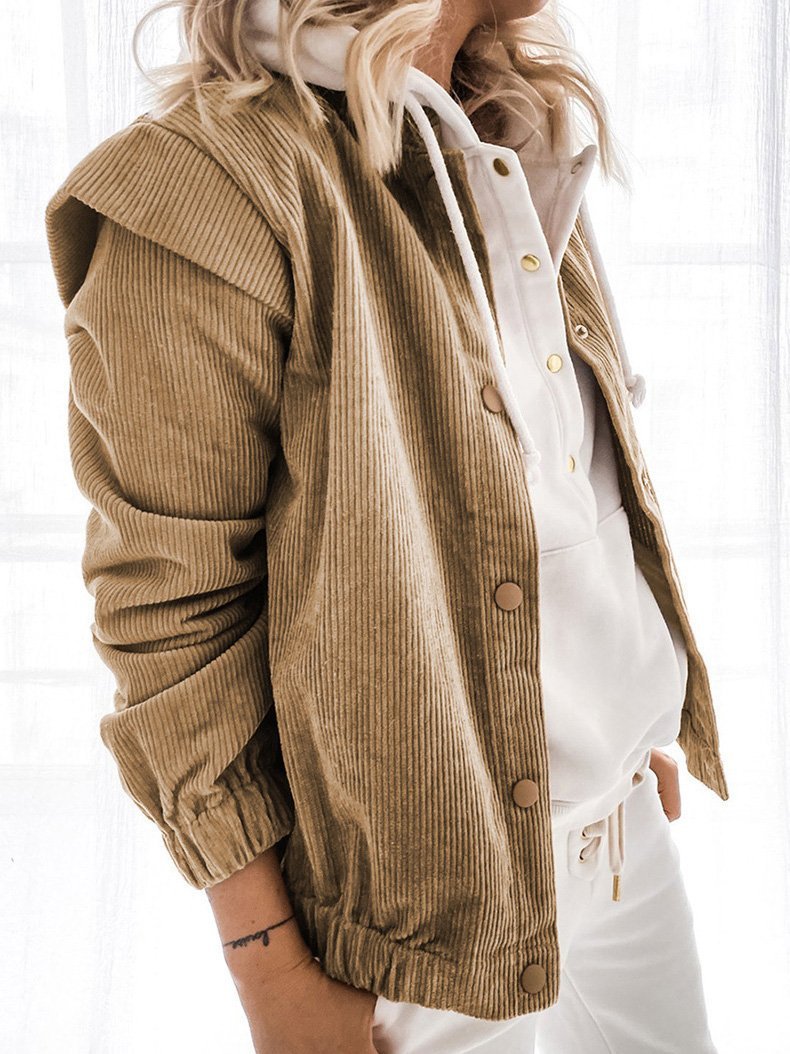 Women's Coats Loose Lapel Button Long Sleeve Cardigan Coats - Coats & Jackets - INS | Online Fashion Free Shipping Clothing, Dresses, Tops, Shoes - 15/09/2021 - 20-30 - COA2109151148