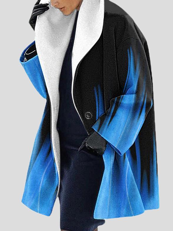 Women's Coats Printed Lapel Long Sleeve Hooded Woolen Coat - Coats & Jackets - Instastyled | Online Fashion Free Shipping Clothing, Dresses, Tops, Shoes - 09/12/2021 - 30-40 - COA2112091352