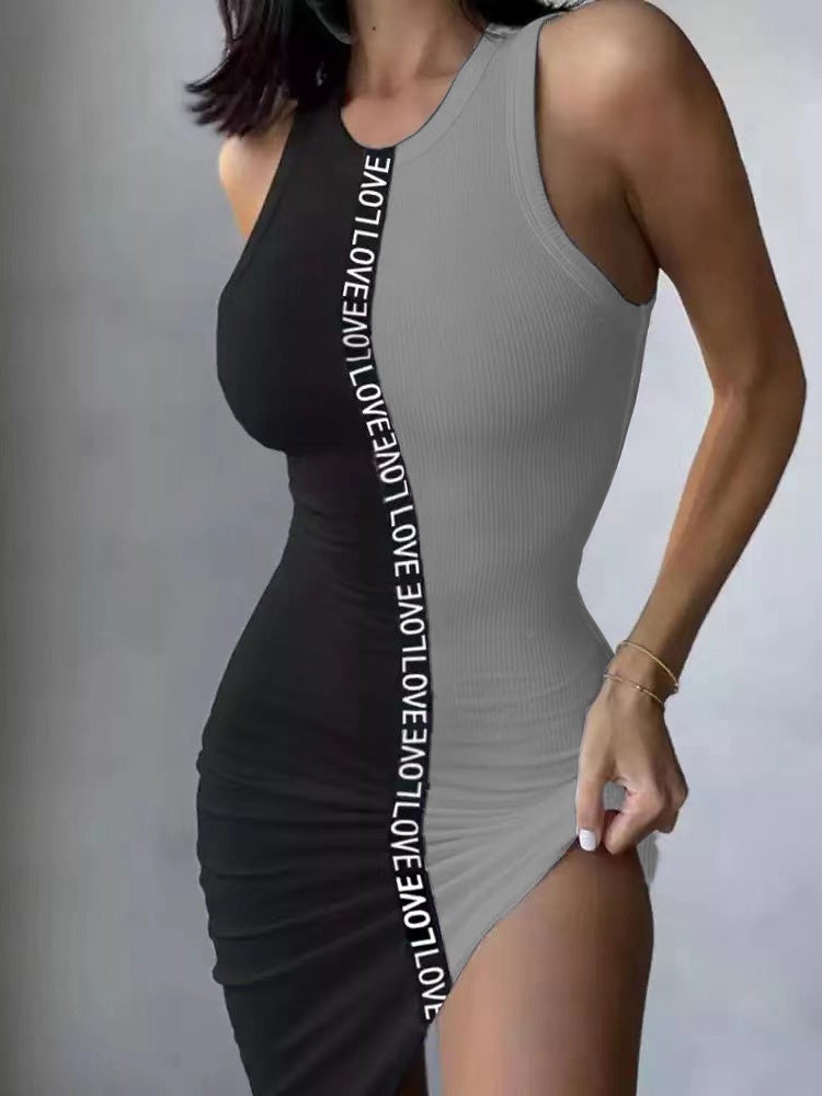 Women's Dresses LOVE Webbing Sleeveless Bodycon Dresses - Mini Dresses - Instastyled | Online Fashion Free Shipping Clothing, Dresses, Tops, Shoes - 13/01/2022 - 20-30 - Bodycon Dresses