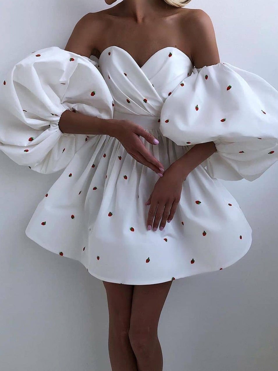 Women's Dresses Puff Sleeve Tube Top Elegant Dress - Mini Dresses - Instastyled | Online Fashion Free Shipping Clothing, Dresses, Tops, Shoes - 11/01/2022 - color-beige - color-one-set5-pcs