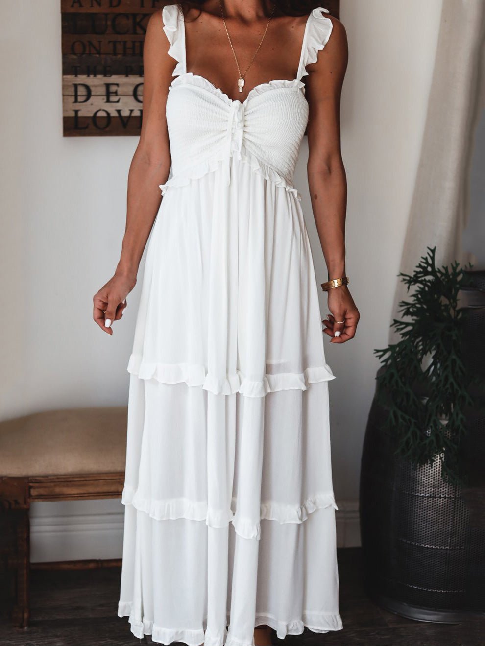 Women's Dresses Solid Fungus Edge Suspender Dress - Maxi Dresses - Instastyled | Online Fashion Free Shipping Clothing, Dresses, Tops, Shoes - 17/02/2022 - 40-50 - color-red