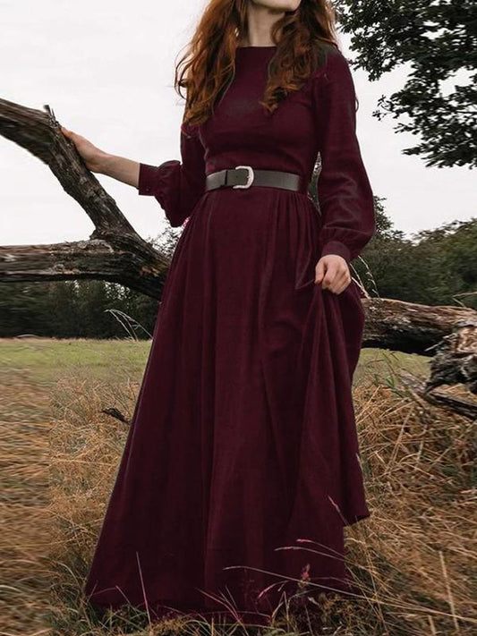 Women's Dresses Vintage Palace Long Sleeve Maxi Dress - Maxi Dresses - INS | Online Fashion Free Shipping Clothing, Dresses, Tops, Shoes - 27/10/2021 - 30-40 - color-red