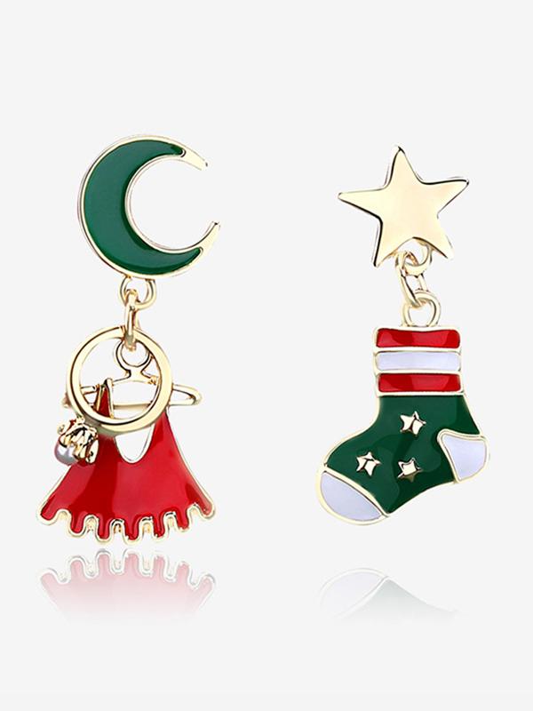 Women's Earrings Christmas Series Asymmetric Earrings - Earrings - INS | Online Fashion Free Shipping Clothing, Dresses, Tops, Shoes - 23/11/2021 - Accs & Jewelry - color-black