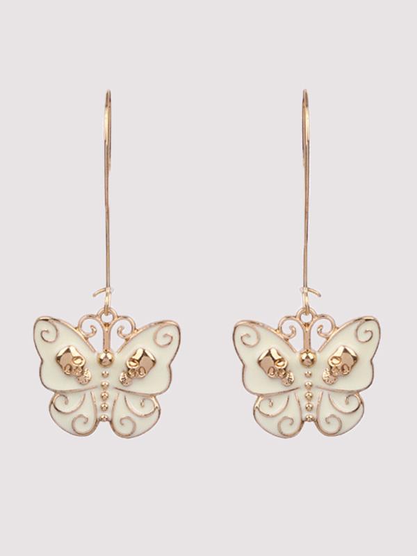 Women's Earrings Halloween Funny Butterfly Skull Earrings - Earrings - INS | Online Fashion Free Shipping Clothing, Dresses, Tops, Shoes - 07/09/2021 - Accs & Jewelry - color-black_gold
