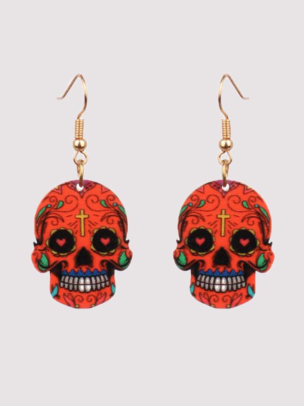 Women's Earrings Halloween Hip Hop Skull Fear Earrings - Earrings - INS | Online Fashion Free Shipping Clothing, Dresses, Tops, Shoes - 07/09/2021 - Accs & Jewelry - color-blue