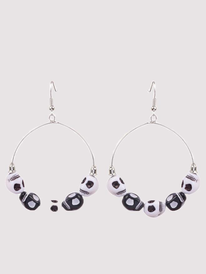 Women's Earrings Halloween Skull Exaggerated Demon Eye Thriller Big Circle Earrings - Earrings - INS | Online Fashion Free Shipping Clothing, Dresses, Tops, Shoes - 07/09/2021 - Accs & Jewelry - color-black