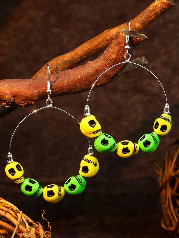 Women's Earrings Halloween Skull Exaggerated Demon Eye Thriller Big Circle Earrings - Earrings - INS | Online Fashion Free Shipping Clothing, Dresses, Tops, Shoes - 07/09/2021 - Accs & Jewelry - color-black