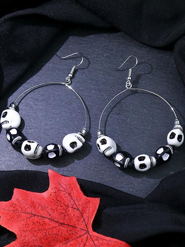 Women's Earrings Halloween Skull Exaggerated Demon Eye Thriller Big Circle Earrings - Earrings - INS | Online Fashion Free Shipping Clothing, Dresses, Tops, Shoes - 07/09/2021 - Accs & Jewelry - color-black
