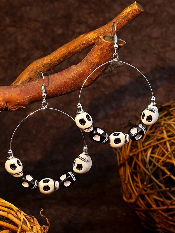 Women's Earrings Halloween Skull Exaggerated Demon Eye Thriller Big Circle Earrings - Earrings - INS | Online Fashion Free Shipping Clothing, Dresses, Tops, Shoes - 07/09/2021 - Accs & Jewelry - color-black