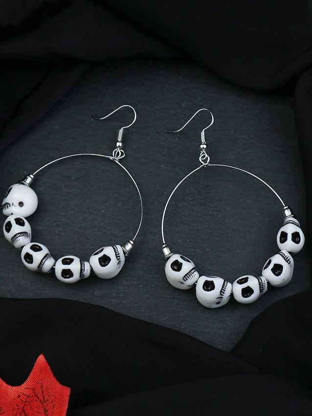 Women's Earrings Halloween Skull Exaggerated Demon Eye Thriller Big Circle Earrings - Earrings - INS | Online Fashion Free Shipping Clothing, Dresses, Tops, Shoes - 07/09/2021 - Accs & Jewelry - color-black