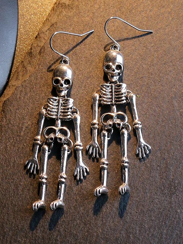 Women's Earrings Halloween Skull Exaggerated Nightclub Punk Style Earrings - Earrings - INS | Online Fashion Free Shipping Clothing, Dresses, Tops, Shoes - 07/09/2021 - Accs & Jewelry - color-black