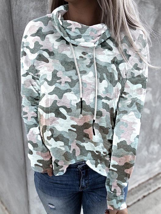 Women's Hoodies Casual Camouflage Print Long Sleeve Hoodie - Hoodies - Instastyled | Online Fashion Free Shipping Clothing, Dresses, Tops, Shoes - 13/12/2021 - 20-30 - color-brown