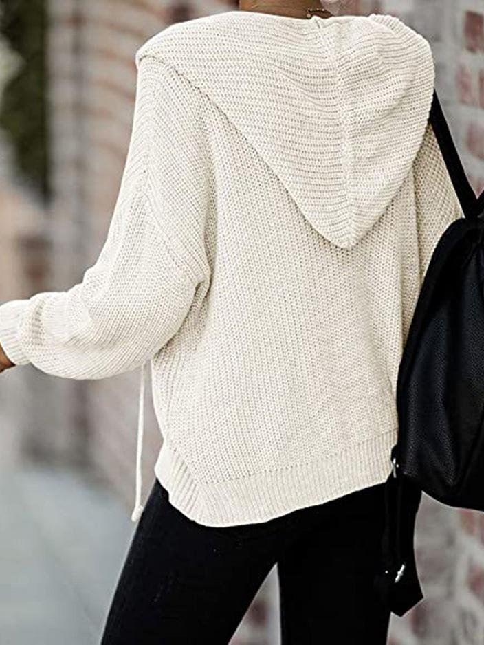 Women's Hoodies Casual Drawstring Zipper Sweater Cardigan Hoodie - Hoodies - INS | Online Fashion Free Shipping Clothing, Dresses, Tops, Shoes - 18/09/2021 - 30-40 - Category_Hoodies