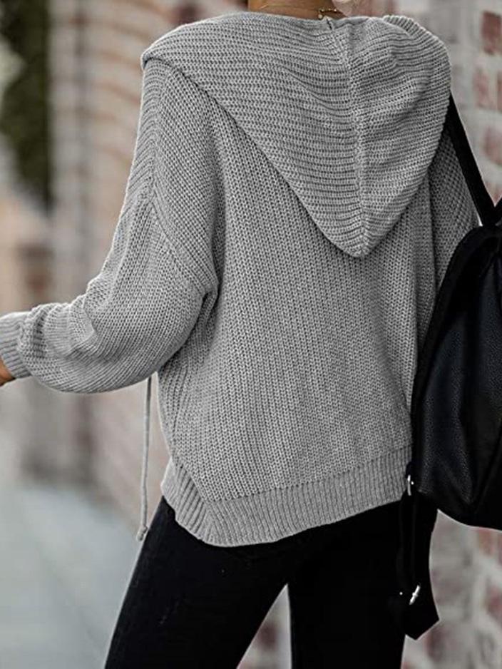 Women's Hoodies Casual Drawstring Zipper Sweater Cardigan Hoodie - Hoodies - INS | Online Fashion Free Shipping Clothing, Dresses, Tops, Shoes - 18/09/2021 - 30-40 - Category_Hoodies