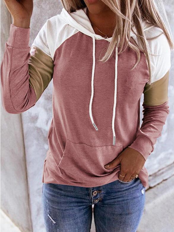 Women's Hoodies Casual Long Sleeve Drawstring Colorblock Hoodie - Hoodies - INS | Online Fashion Free Shipping Clothing, Dresses, Tops, Shoes - 20-30 - 26/08/2021 - Category_Hoodies