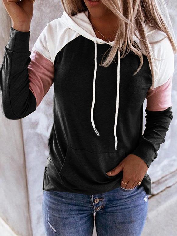 Women's Hoodies Casual Long Sleeve Drawstring Colorblock Hoodie - Hoodies - INS | Online Fashion Free Shipping Clothing, Dresses, Tops, Shoes - 20-30 - 26/08/2021 - Category_Hoodies