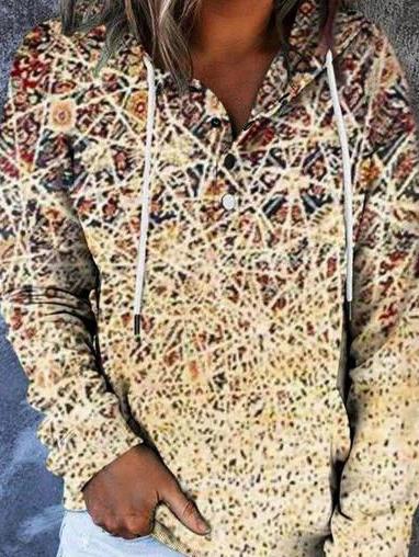 Women's Hoodies Casual Printed Pocket Long Sleeve Drawstring Hoodie - Hoodies - INS | Online Fashion Free Shipping Clothing, Dresses, Tops, Shoes - 20-30 - 20/10/2021 - color-multi