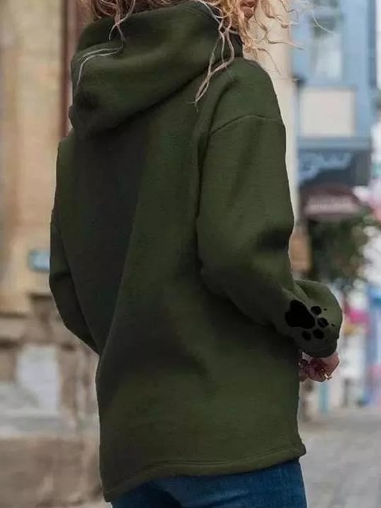Women's Hoodies Cat Paw Print Long Sleeve Pullover Hoodie - Hoodies - INS | Online Fashion Free Shipping Clothing, Dresses, Tops, Shoes - 10-20 - 21/08/2021 - Category_Hoodies