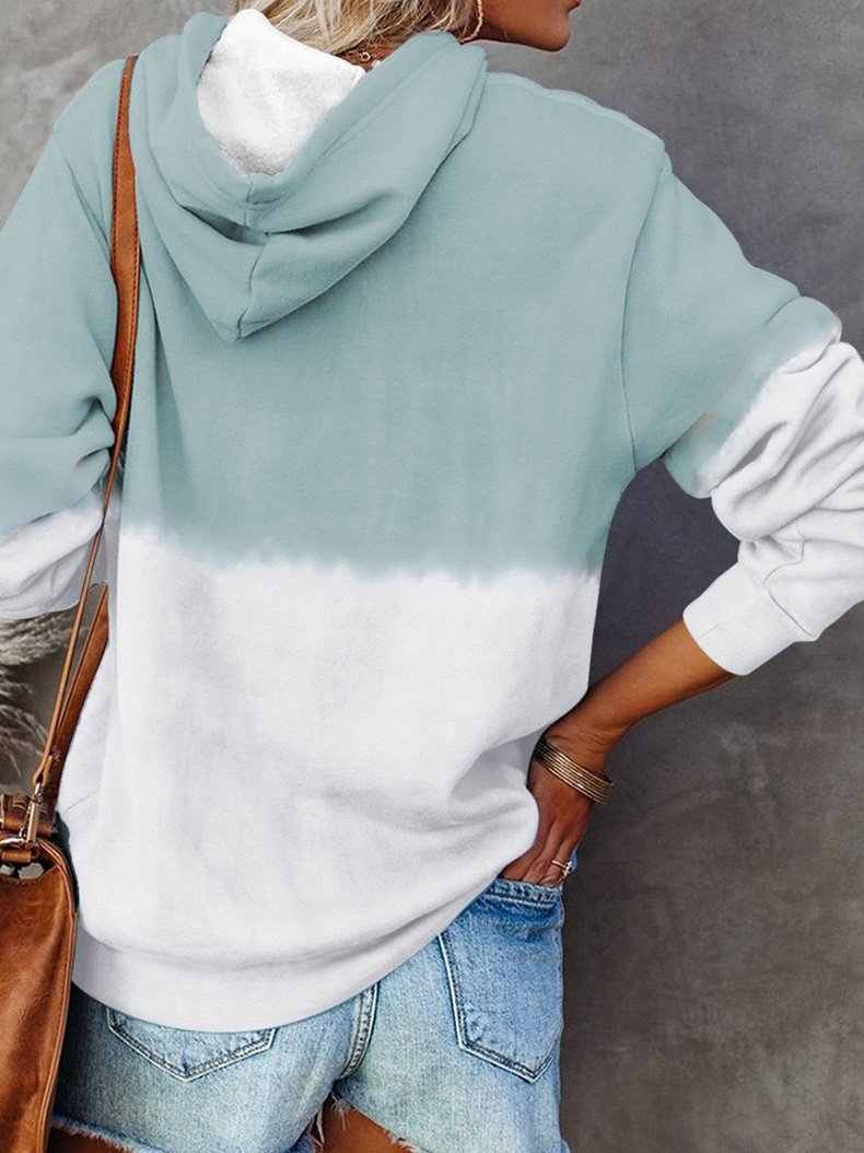 Women's Hoodies Contrast Pocket Drawstring Long Sleeve Hoodie - Hoodies - INS | Online Fashion Free Shipping Clothing, Dresses, Tops, Shoes - 18/09/2021 - 20-30 - Category_Hoodies