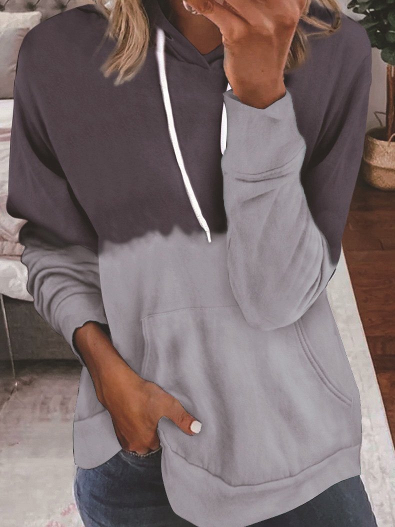 Women's Hoodies Contrast Pocket Drawstring Long Sleeve Hoodie - Hoodies - INS | Online Fashion Free Shipping Clothing, Dresses, Tops, Shoes - 18/09/2021 - 20-30 - Category_Hoodies