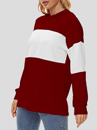 Women's Hoodies Contrasting Long Sleeve Casual Hoodie - Hoodies - INS | Online Fashion Free Shipping Clothing, Dresses, Tops, Shoes - 06/11/2021 - 20-30 - color-black