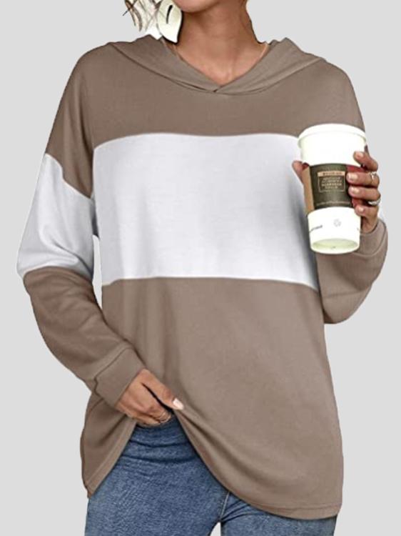 Women's Hoodies Contrasting Long Sleeve Casual Hoodie - Hoodies - INS | Online Fashion Free Shipping Clothing, Dresses, Tops, Shoes - 06/11/2021 - 20-30 - color-black