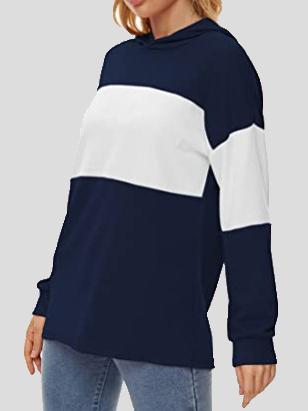 Women's Hoodies Contrasting Long Sleeve Casual Hoodie - Hoodies - INS | Online Fashion Free Shipping Clothing, Dresses, Tops, Shoes - 06/11/2021 - 20-30 - color-black