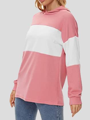 Women's Hoodies Contrasting Long Sleeve Casual Hoodie - Hoodies - INS | Online Fashion Free Shipping Clothing, Dresses, Tops, Shoes - 06/11/2021 - 20-30 - color-black