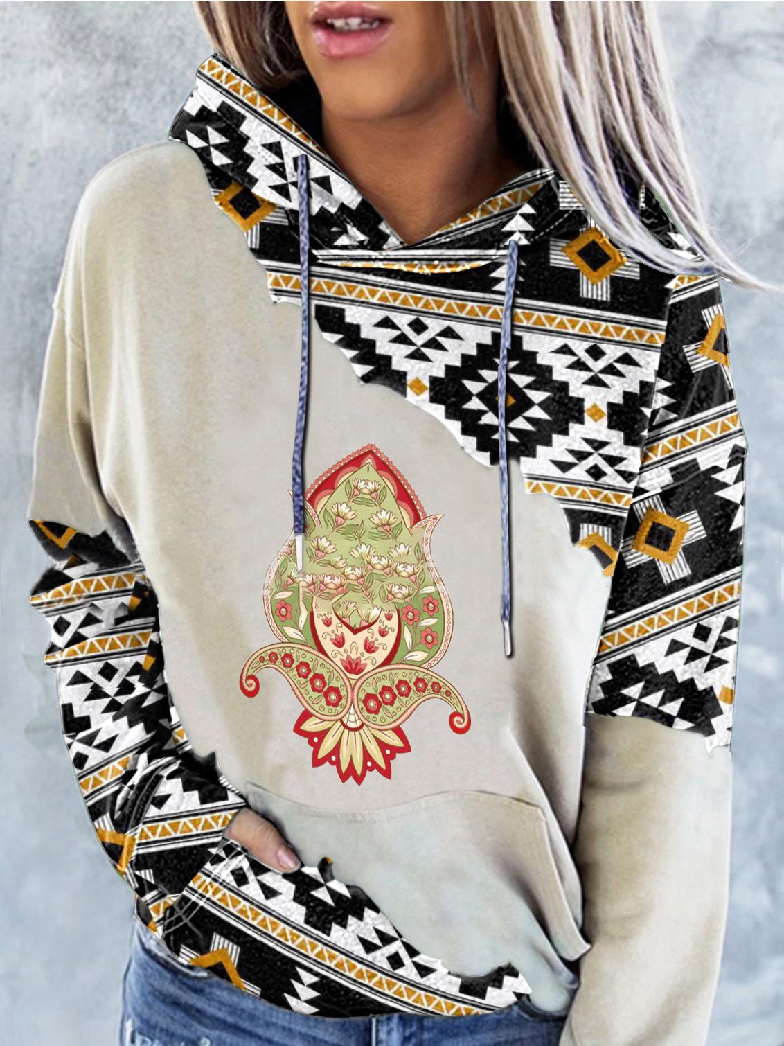 Women's Hoodies Graphic Print Pocket Long Sleeve Drawstring Hoodie - Hoodies - Instastyled | Online Fashion Free Shipping Clothing, Dresses, Tops, Shoes - 14/12/2021 - 20-30 - color-black