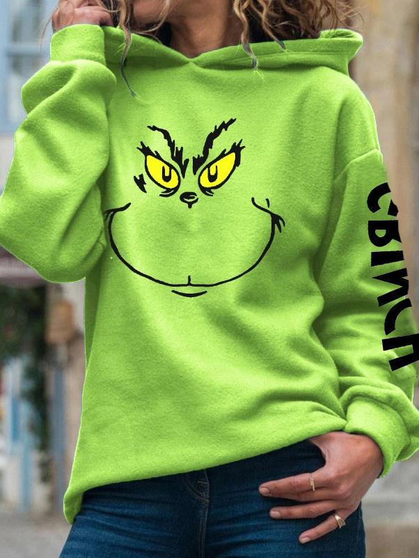 Women's Hoodies How The Grinch Stole Christmas Print Hoodie - Hoodies - INS | Online Fashion Free Shipping Clothing, Dresses, Tops, Shoes - 12/11/2021 - 20-30 - color-green